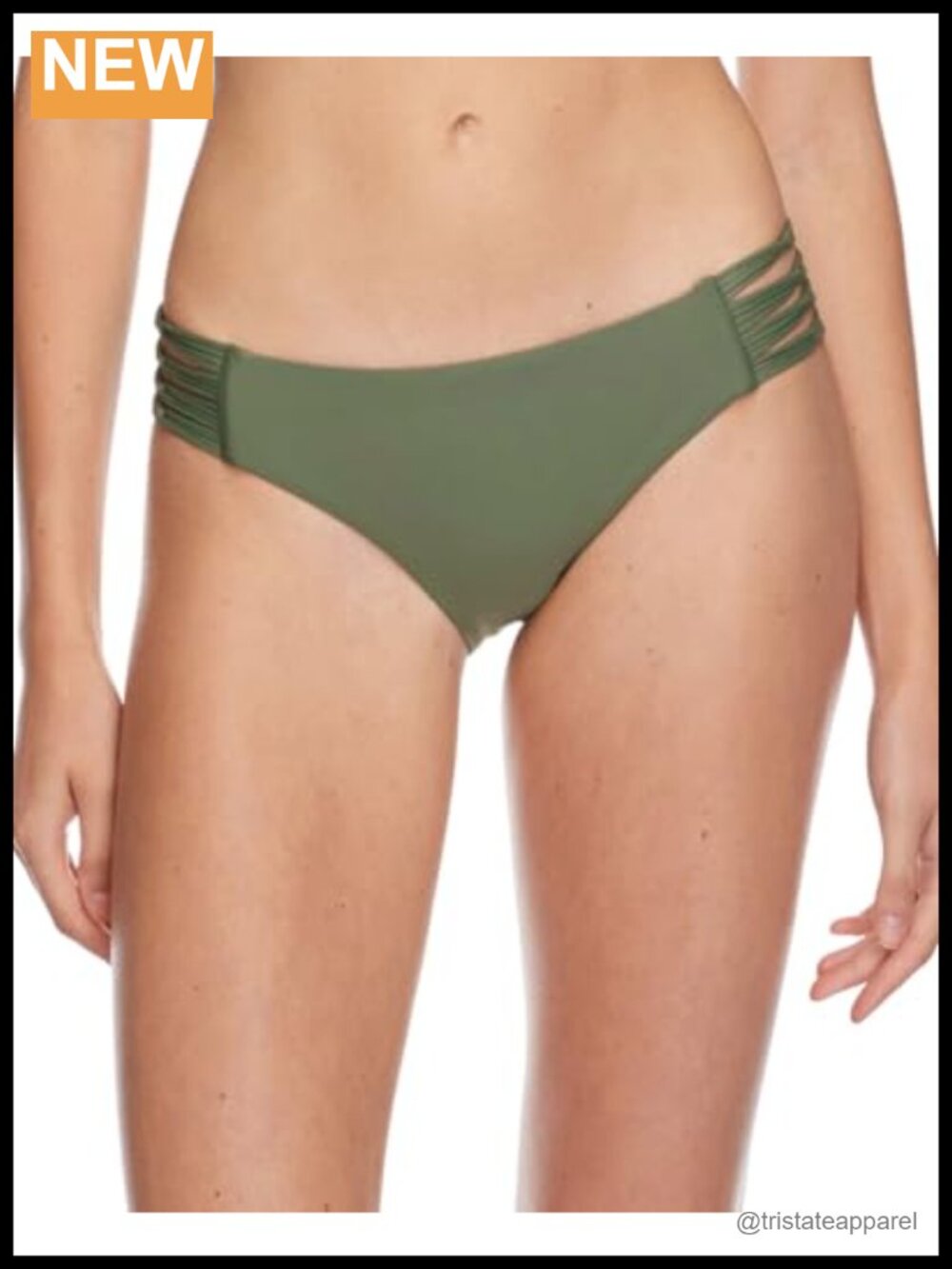 Smoothies Ruby Solid Bikini Bottom Low Rise Medium Coverage Swim Briefs